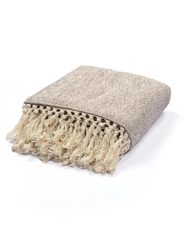 SARAL HOME EASY LIVING Polyester Modern Sofa Throw, 140x210 CM, Beige..